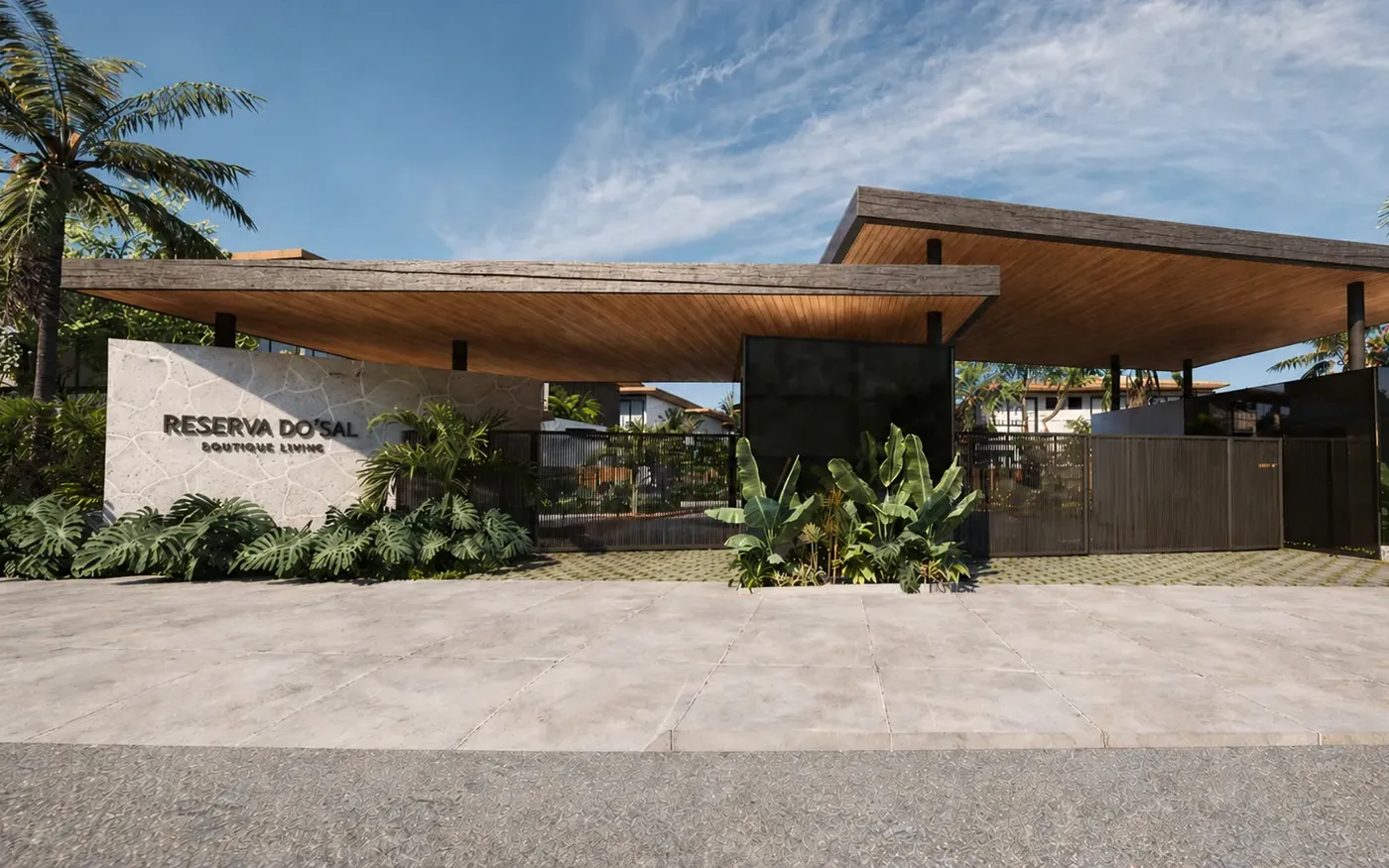 Portaria do Reserva do Sal Boutique Living, condomínio de casas em Salvador